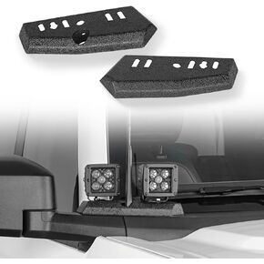 Hooke Road Bronco Ditch Light Brackets Dual A-Pillar Pod Light Mount for 2021 2022 2023 2024 Ford Bronco, Exclude Bronco Sport (1 Pair, Black)