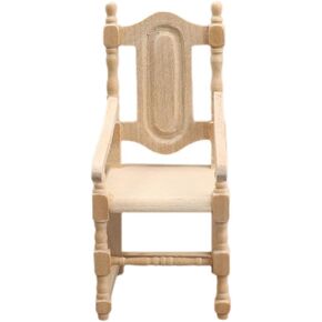 Hemoton Miniature Chair Wood Armchair Mini Dollhouse Furniture Dollhouse Top Decoration Miniature Furniture Mini Furniture Vintage Chair in Saudi Arabia