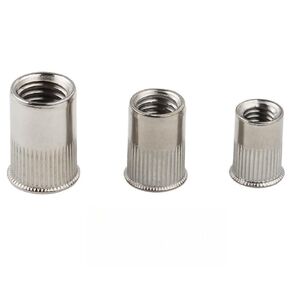 M4(100pcs) Colour zinc countersunk Head Rivet nut，Stainless Steel Threaded Insert Rivet Nut, UNC countersunk Head Rivet Nuts, Knurled Nutsert Screws Blind Nut
