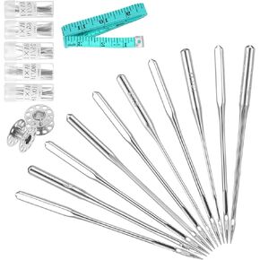 Prasacco 50 Pcs Sewing Machine Needles Set, Universal Sewing Machine Needle Compatible with Singer, Brother, Janome, Varmax, Sizes HAX1 65/9, 75/11, 90/14, 100/16, 110/18