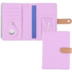 The Passport Wallet - Premium Travel Passport Wallet and Cover with Secure Magnetic Strap, Multiple Card Slots, & Concealed AirTag Slot- Ideal for International Travelers - Light Purple