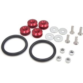 uxcell Universal Red Quick Release Car Bumper Trunk Fender Hatch Lid Fastener Kit