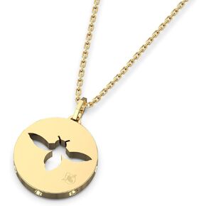 The Queen Medallion: Limited Edition Wild Honey Bee Necklace - 18K Yellow Gold
