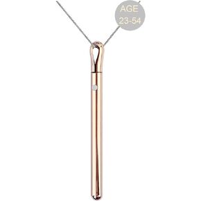 Rose Gold Necklaces for Women Long Pendant Necklace with Adjustable Chain Necklace Extender, Rechargeable Necklace Jewelry for Women Trendy