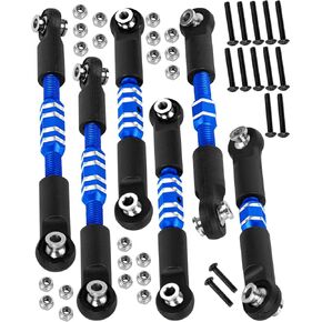 RC Turnbuckles Camber Links Upgrades Part for 1/10 Granite 3S BLX(Mega550),Senton 3S BLX(Mega550),Vorteks 3S BLX(Mega550),Alloy Links Adjustable Tie Rods & Turnbuckles,6pcs,Green