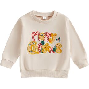 ZyHwShine Toddler Christmas Shirt Baby Girl Santa Clause Sweatshirt Merry Christmas Crewneck Pullover Long Sleeve Sweater Top in Kuwait