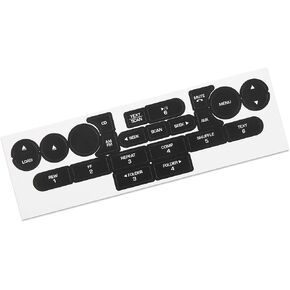 Radio Stereo Button Repair Stickers Decals for Ford for Mustang 2005-2009 Waterproof Car Interior Trim Replacement Accessory Black