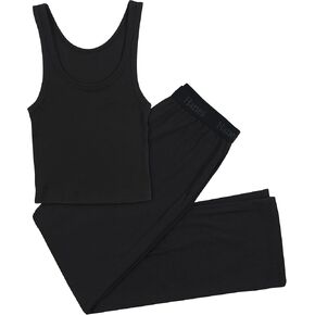 Hanes Women's Originals SuperSoft Comfywear 2 Piece Crop Tank & Lounge Pants Loungewear Set