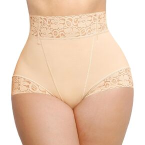 SHAPELLX Shapewear Tummy Control Short Faja Body Shaper for Women Compression Panties Mid Waisted Briefs Lace