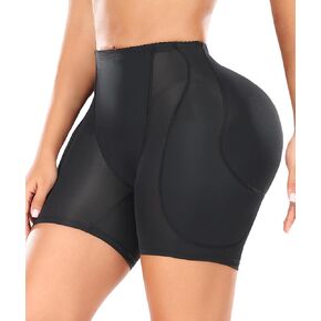 Women Hip Padded Shapewear Booty Lifter Butt Enhancer Removable 4 Thicker Pads Control Panty for Bigger Butt
