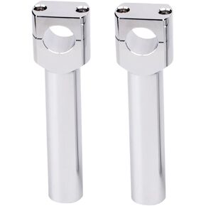 1" Handlebar Bar Risers Motorcycle Bar Clamps For Streetbob, Goldfire Straight One Piece Tall Handle Bar Riser Extension Kit Compatible With Harley Chrome