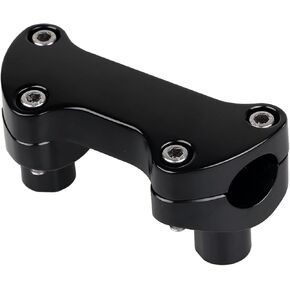 Black 1 1/2" Handlebar Risers w/Anti-Slip Top Clamp for Harley 1" Bar Touring Sportster Dyna Fat Boy Heritage Softail FLSTF FXSTC FXST FXD FXDWG
