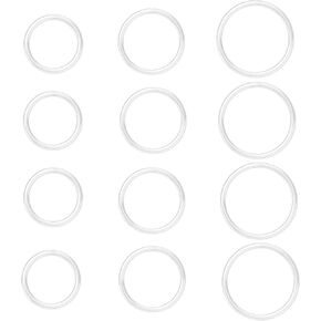 Clear Cartilage Tragus Hoop Earrings 18g Nose Rings Lobe Earrings Daith Retainer for Work Septum Ring Nose Hoop Rings Plastic Tongue Lip Body Piercing for Women Men