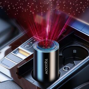 Smart Car Air Freshener,Car Air Freshener Diffuser with Starry Sky Projection and 50ml Perfume, 3 Mode Adjustable Rechargeable Car Aroma Diffuser,Auto On/Off Intelligent Car Diffuser,Cologne