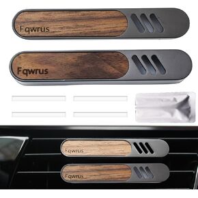 مشبك تنفيس معطر هواء السيارة، موزع عطور السيارة للنساء والرجال لتزيين عطور السيارات، مع 4 أعواد إسفنجية وقطارة عطر واحدة (معدن + جوز، 2) in Kuwait