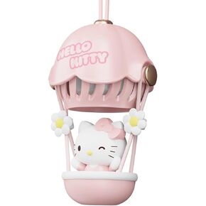 Car Air Freshener, Cute Pink Cat Hot Air Balloon Car Diffuser, Creative Perfume Decoration Car Interior Accessories, with 2 fragrances.