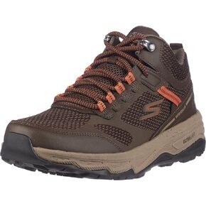 Skechers Men's GOrun Altitude-Trail Running Walking Hiking Shoe with Air Cooled Foam Sneaker, Black/Brown, 9.5 X-Wide