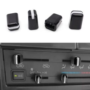 Set of 4 AC Heater Control Knob Kit Compatible with Toyota 1984-1989 4Runner, 1988-1993 Corolla, 1995-2001 Tacoma, 1996-2000 Rav4, 1985-1987 Land Cruiser, 1984-1985 Tercel,1984-1995 Pickup