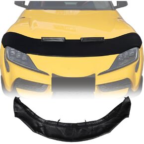 Daeiclru Hood Bra Cover Protector Car Hood Cover Compatible with Toyota Supra GR A90 A91 MK5 2019-2024, Black Front Cover Mask, Bonnet Bra Car Accessories
