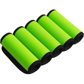 5 قطع من علامات الأمتعة ذات اللون النيون الملفوف للسفر بألوان زاهية وعلامات الأمتعة لحقيبة الأمتعة وأغطية مقبض الأمتعة وإكسسوارات السفر في المطار (أخضر) in Kuwait