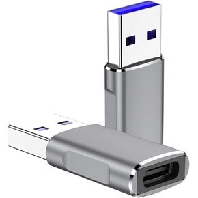 QCEs 10Gbps USB C Female to USB Male Adapter 2 Pack, USB 3.1 Gen2 to USB C Adapter Double-Sided Data Transfer and 60W Fast Charging Connector Compatible with iPhone 15/iPad/Air Pods,Quest Link in Kuwait