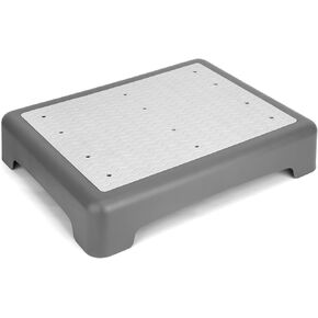 RayLove Mobility One Step Stool for Adults & Seniors, Non-Slip Bathroom Step Stool, Indoor/Outdoor Portable Stair Assist, Platform Step for Office, Kitchen, Cars and Bedroom, 400lbs Capacity, Black