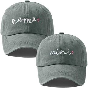 2Pcs Mama and Mini Hats Embroidered Adjustable Parent-Child Baseball Caps Mom and Me Matching Hat Set in Kuwait
