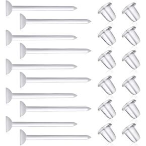 Clear Earrings Findings Set,3mm Plastic Earrings Findings Set for Sensitive Ears,Clear Earrings Findings Set for Sport