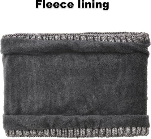 Exemaba للجنسين الاطفال Earflap قبعة ووشاح مجموعة 2PCS الشتاء الدافئة متماسكة الصوف مبطن الجمجمة قبعة الرقبة أكثر دفئا للبنين بنات 2-8y in Kuwait