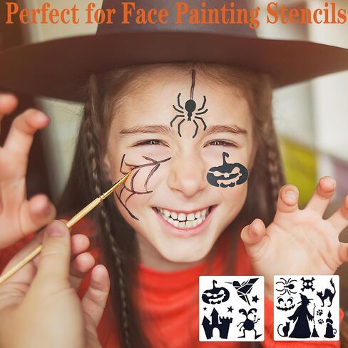 Painting Stencils,Reusable Painting DIY Stencil for Painting Decoration (Hallowee 72Pcs 3in and 6in) in Saudi Arabia