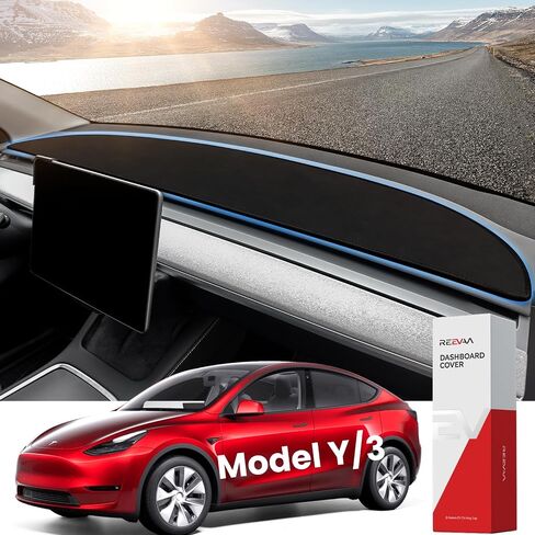 REEVAA® 2024 Newest Tesla Model 3 Highland Dashboard Cover Accessories [Anti-Glare, Full Protection] Anti-Slip Dash Cover Mat for Model 3 Highland, Soft Alcantara, Dustproof in Saudi Arabia