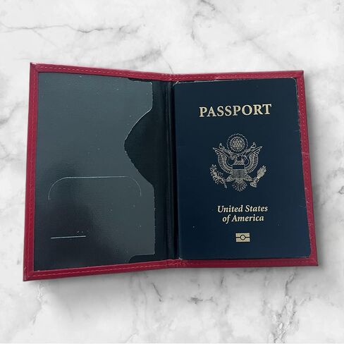 Delta 1913 Sigma Theta Red Passport Cover Holder Vegan Leather in Saudi Arabia