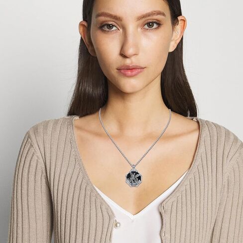 Saint Necklace 925 Sterling Silver Saint Necklace Amulet Pendant Jewelry Saint Necklace Medallion Necklaces Religious Gift for Men Women in Saudi Arabia
