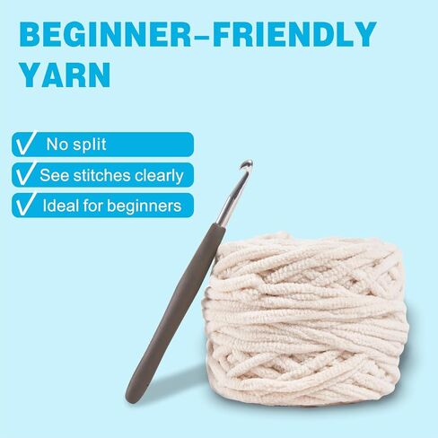 Eelexa Crochet Kit for Beginners, Crochet Animal Kits for Adults and Kids, Step-by-Step Video Tutorials and Easy Peasy Yarn, 3 Cats in Kuwait