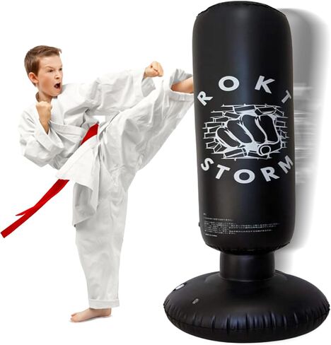 Punching Bag Home Kids Adult Punch Bag PVC Material Durable Shock Resistant Standing Bag Stress Relief Mood Change Divergence Lack of Exercise Fighting Boxing Training Equipment Karate in Saudi Arabia