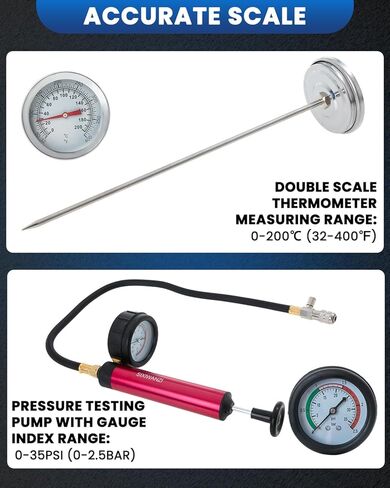 مجموعة اختبار ضغط المبرد العالمي مجموعة اختبار ضغط المبرد للسيارات نظام تبريد خزان المياه كشف تسرب 14 قطعة in Kuwait