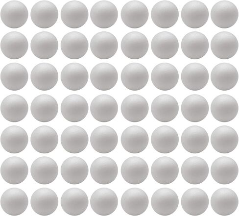 Crafjie Craft Foam Balls 56-Pack 2 Inches in Diamete, Smooth and Durable Foam Balls, for DIY Crafting and Decoration, White in Saudi Arabia