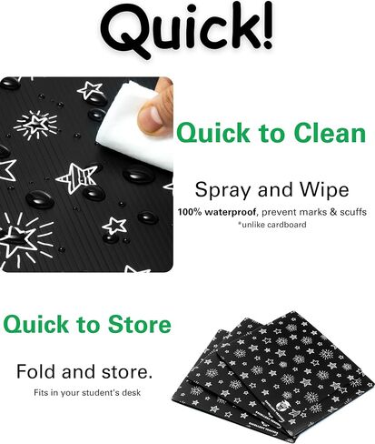 Black (2) Privacy Folders for Students - Durable Plastic Erasable - Testing Dividers for Classroom - Easy-Clean Classroom Privacy Shields for Student Desks - Test Dividers for Student Desk in Saudi Arabia
