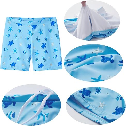 Boys Two Piece Rash Guard Swimsuits Kids Short Sleeve Swimwear Sets with UPF 50+ Sun Protection Bathing Suit for 2-8 Years in Saudi Arabia