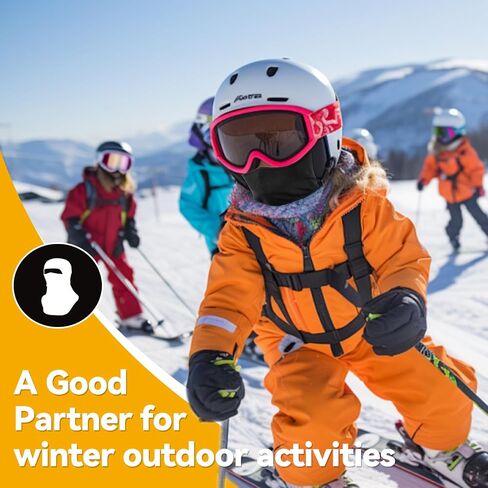 Kids Balaclava Ski Mask- Thermal Fleece Full Face Cover Winter Balaclava with Movable Face Part for Skiing Skating Cycling in Saudi Arabia