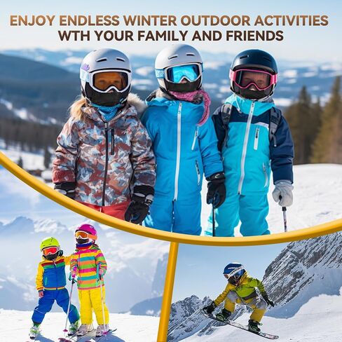 Kids Balaclava Ski Mask- Thermal Fleece Full Face Cover Winter Balaclava with Movable Face Part for Skiing Skating Cycling in Saudi Arabia
