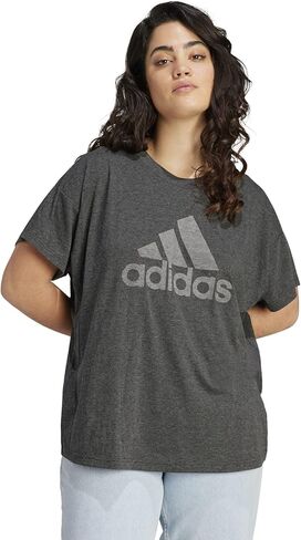 تي شيرت نسائي من adidas Future Icon Wins 3.0، Pink Strata Melange/White، Small in Saudi Arabia