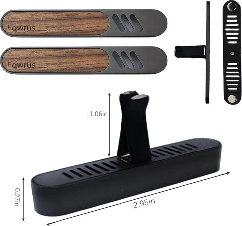 car air freshener Vent Clip,Car Perfume Diffuser Women Men Automotive Fragrance Decoration, with4 Sponge Sticks and 1perfume droppers (Metal+Walnut, 2) in Kuwait