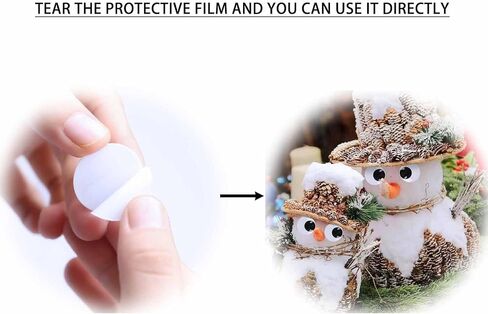 humyeam 1000 Pieces 6mm Googly Wiggle Eyes Self-Adhesive Round White Sticker Eyes for DIY Crafts Scrapbooking Decoration in Saudi Arabia