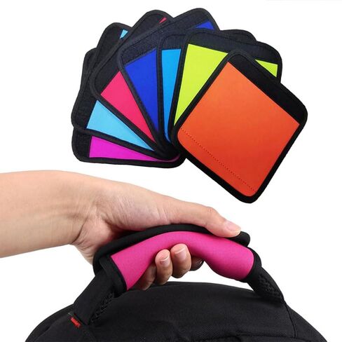 5 قطع من علامات الأمتعة ذات اللون النيون الملفوف للسفر بألوان زاهية وعلامات الأمتعة لحقيبة الأمتعة وأغطية مقبض الأمتعة وإكسسوارات السفر في المطار (أخضر) in Kuwait