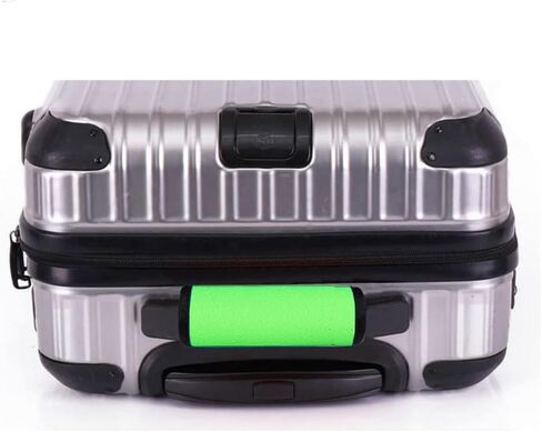 5 قطع من علامات الأمتعة ذات اللون النيون الملفوف للسفر بألوان زاهية وعلامات الأمتعة لحقيبة الأمتعة وأغطية مقبض الأمتعة وإكسسوارات السفر في المطار (أخضر) in Kuwait