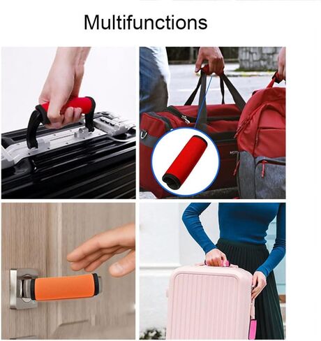 5 قطع من علامات الأمتعة ذات اللون النيون الملفوف للسفر بألوان زاهية وعلامات الأمتعة لحقيبة الأمتعة وأغطية مقبض الأمتعة وإكسسوارات السفر في المطار (أخضر) in Kuwait