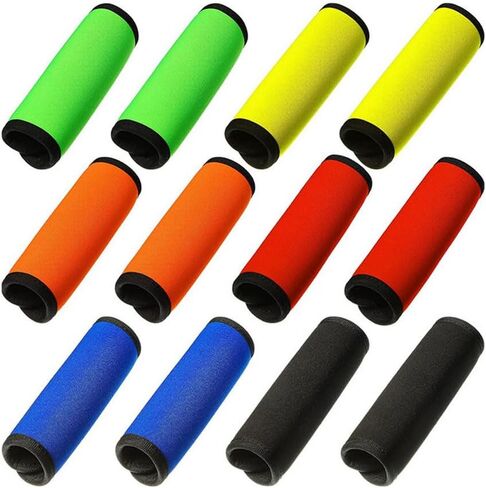 5 قطع من علامات الأمتعة ذات اللون النيون الملفوف للسفر بألوان زاهية وعلامات الأمتعة لحقيبة الأمتعة وأغطية مقبض الأمتعة وإكسسوارات السفر في المطار (أخضر) in Kuwait