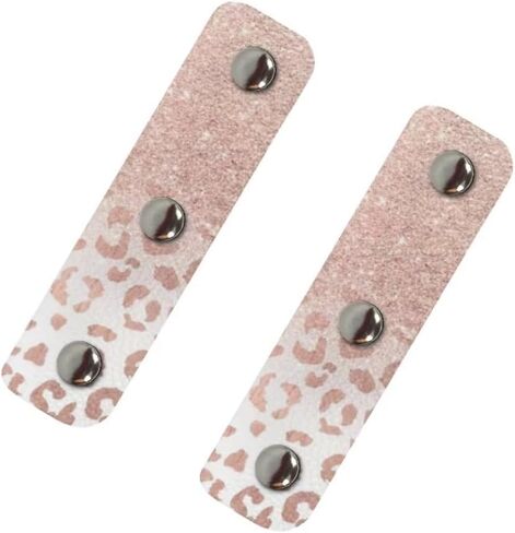 Jeiento 2 Pieces Leather Luggage Handle Wraps Rose Gold Leopard Print Luggage Tags Identifiers Protective Handle Cover for Women Travel Bag Suitcase Shopping Bag in Saudi Arabia