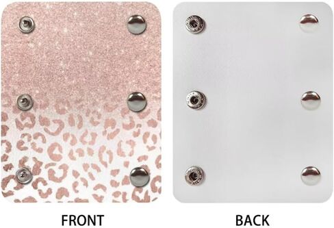 Jeiento 2 Pieces Leather Luggage Handle Wraps Rose Gold Leopard Print Luggage Tags Identifiers Protective Handle Cover for Women Travel Bag Suitcase Shopping Bag in Saudi Arabia